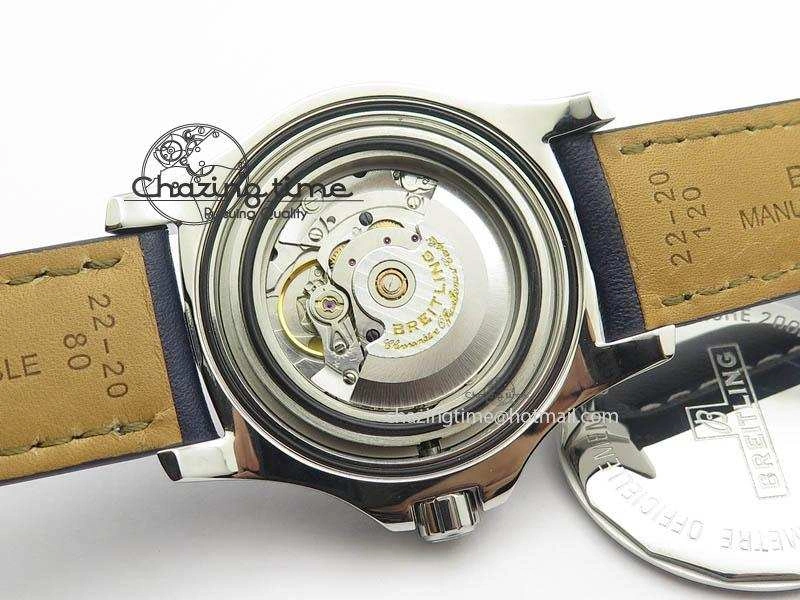 Clot Chronometer SS GF 1:1 Best Edition Blue Sticks Marker Dial On Blue Leather Strap A Premium 5716