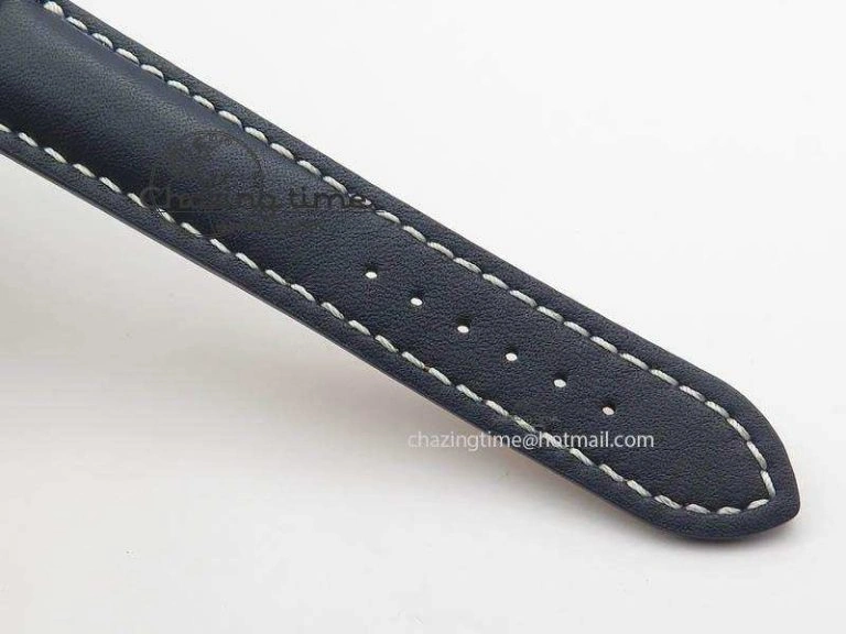 Clot Chronometer SS GF 1:1 Best Edition Blue Sticks Marker Dial On Blue Leather Strap A Premium 5716