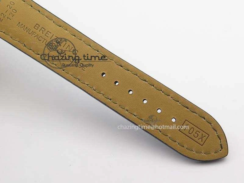 Clot Chronometer SS GF 1:1 Best Edition Blue Sticks Marker Dial On Blue Leather Strap A Premium 5716
