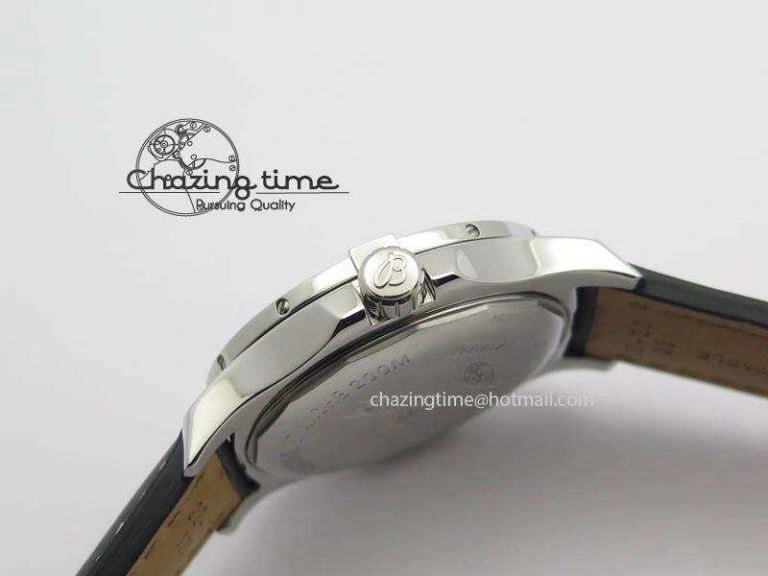 UrbanChic Clot Chronometer SS GF 1:1 Best Edition White Sticks Marker Dial On Black Leather Strap A 5717