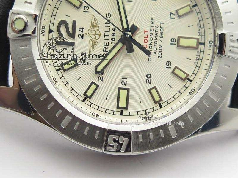 UrbanChic Clot Chronometer SS GF 1:1 Best Edition White Sticks Marker Dial On Black Leather Strap A 5717