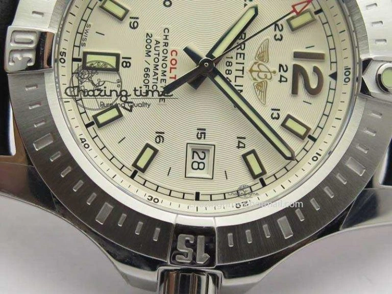 UrbanChic Clot Chronometer SS GF 1:1 Best Edition White Sticks Marker Dial On Black Leather Strap A 5717