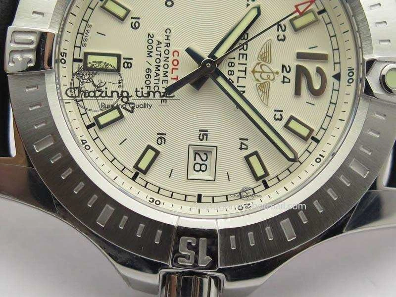UrbanChic Clot Chronometer SS GF 1:1 Best Edition White Sticks Marker Dial On Black Leather Strap A 5717