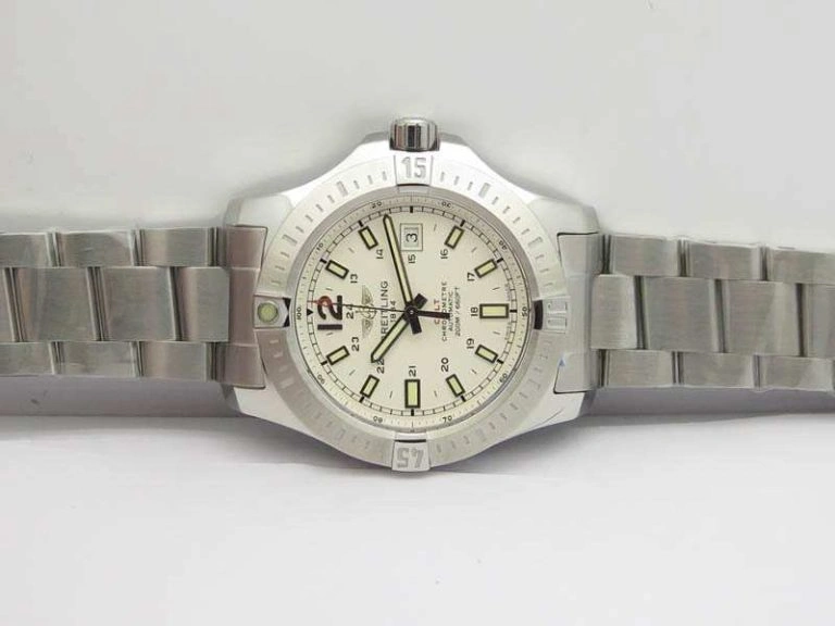 Clot Chronometer SS GF 1:1 Best Edition White Sticks Marker Dial On SS Bracelet A Flexible 5713