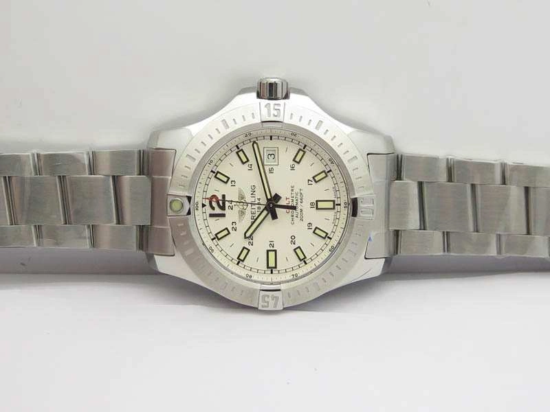 Clot Chronometer SS GF 1:1 Best Edition White Sticks Marker Dial On SS Bracelet A Flexible 5713