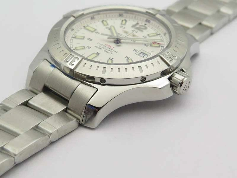 Clot Chronometer SS GF 1:1 Best Edition White Sticks Marker Dial On SS Bracelet A Flexible 5713