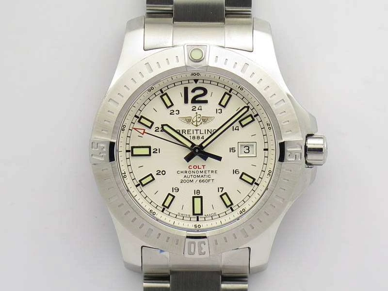 Clot Chronometer SS GF 1:1 Best Edition White Sticks Marker Dial On SS Bracelet A Flexible 5713