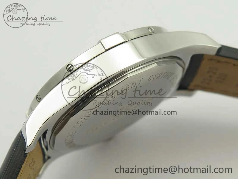 SoftTouch Clot Chronometer SS UBF 1-1 Best Edition Black Sticks Marker Dial on Black Leather Strap A 5635