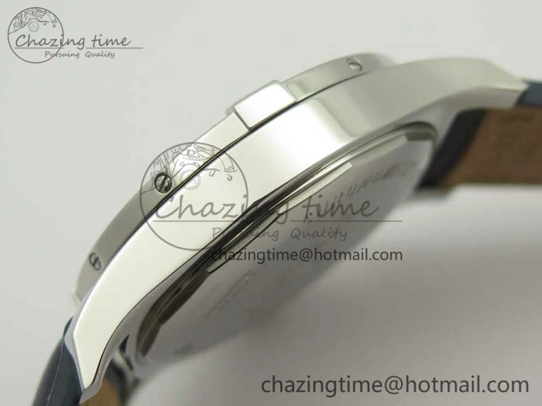 FreshLook Clot Chronometer SS UBF 1:1 Best Edition Blue Sticks Marker Dial on Blue Leather strap A 5632
