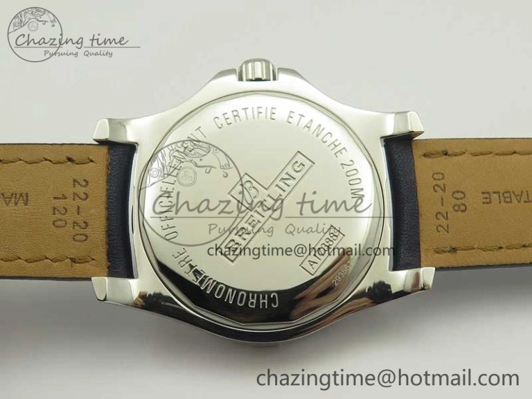 FreshLook Clot Chronometer SS UBF 1:1 Best Edition Blue Sticks Marker Dial on Blue Leather strap A 5632