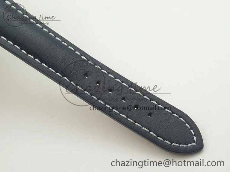 FreshLook Clot Chronometer SS UBF 1:1 Best Edition Blue Sticks Marker Dial on Blue Leather strap A 5632