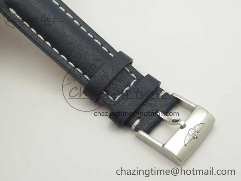 FreshLook Clot Chronometer SS UBF 1:1 Best Edition Blue Sticks Marker Dial on Blue Leather strap A 5632