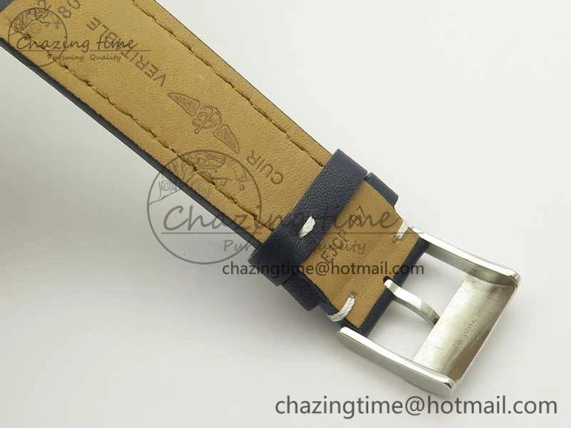 FreshLook Clot Chronometer SS UBF 1:1 Best Edition Blue Sticks Marker Dial on Blue Leather strap A 5632