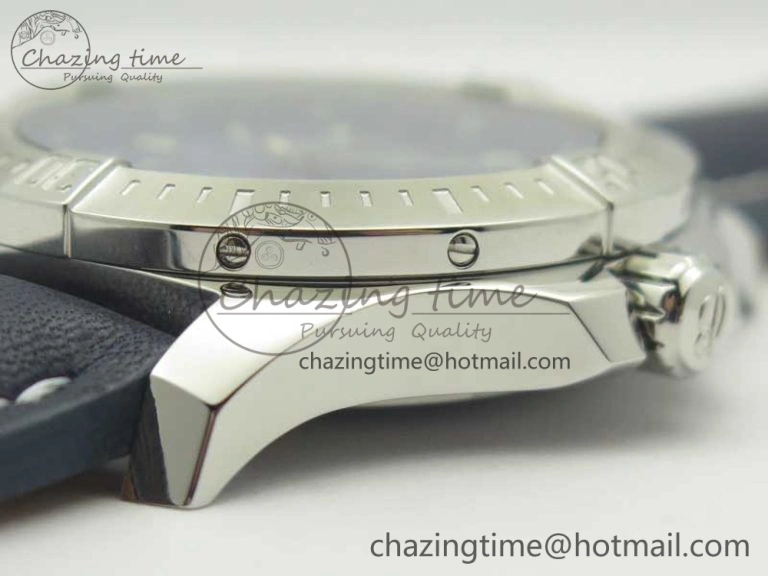 FreshLook Clot Chronometer SS UBF 1:1 Best Edition Blue Sticks Marker Dial on Blue Leather strap A 5632