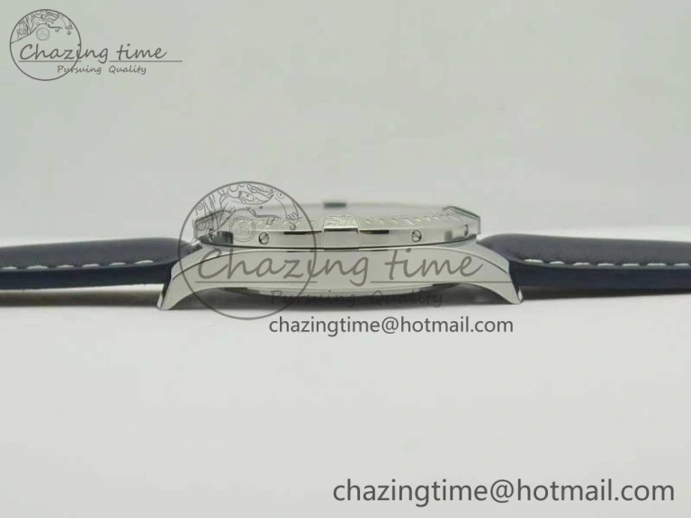 FreshLook Clot Chronometer SS UBF 1:1 Best Edition Blue Sticks Marker Dial on Blue Leather strap A 5632