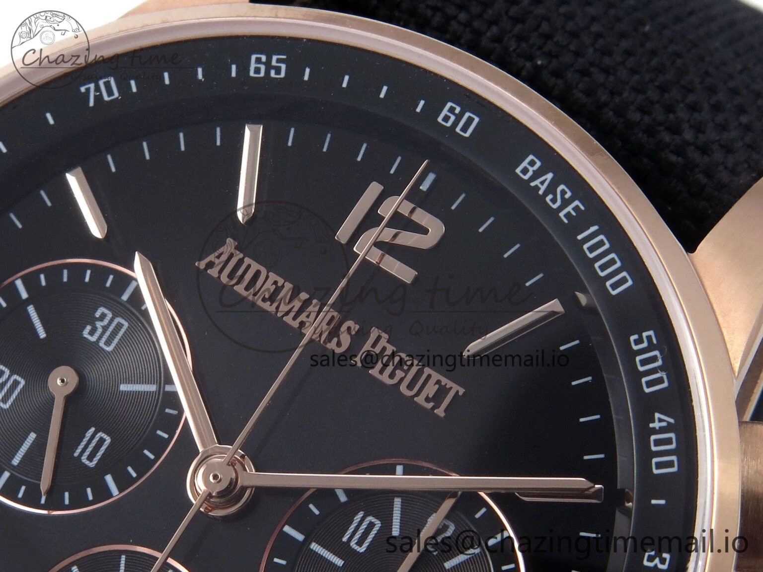 Compact Code 11.59 Chrono 26393 RG APPF Best Edition Gray Dial on Black Nylon Strap A 4338