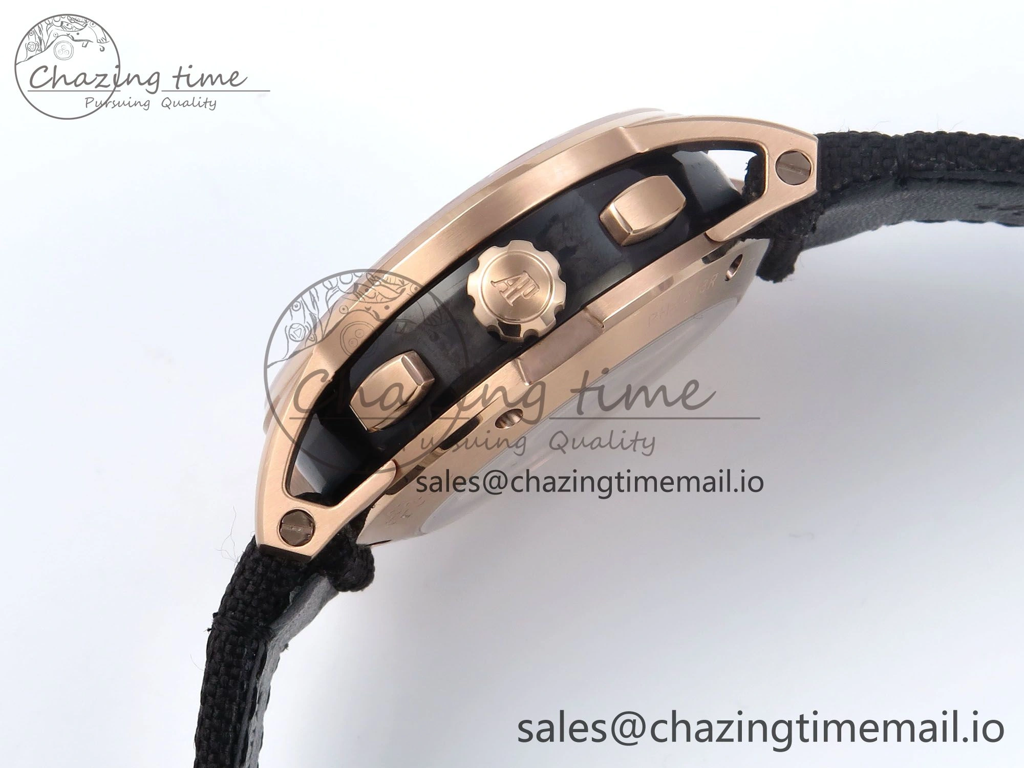 Compact Code 11.59 Chrono 26393 RG APPF Best Edition Gray Dial on Black Nylon Strap A 4338