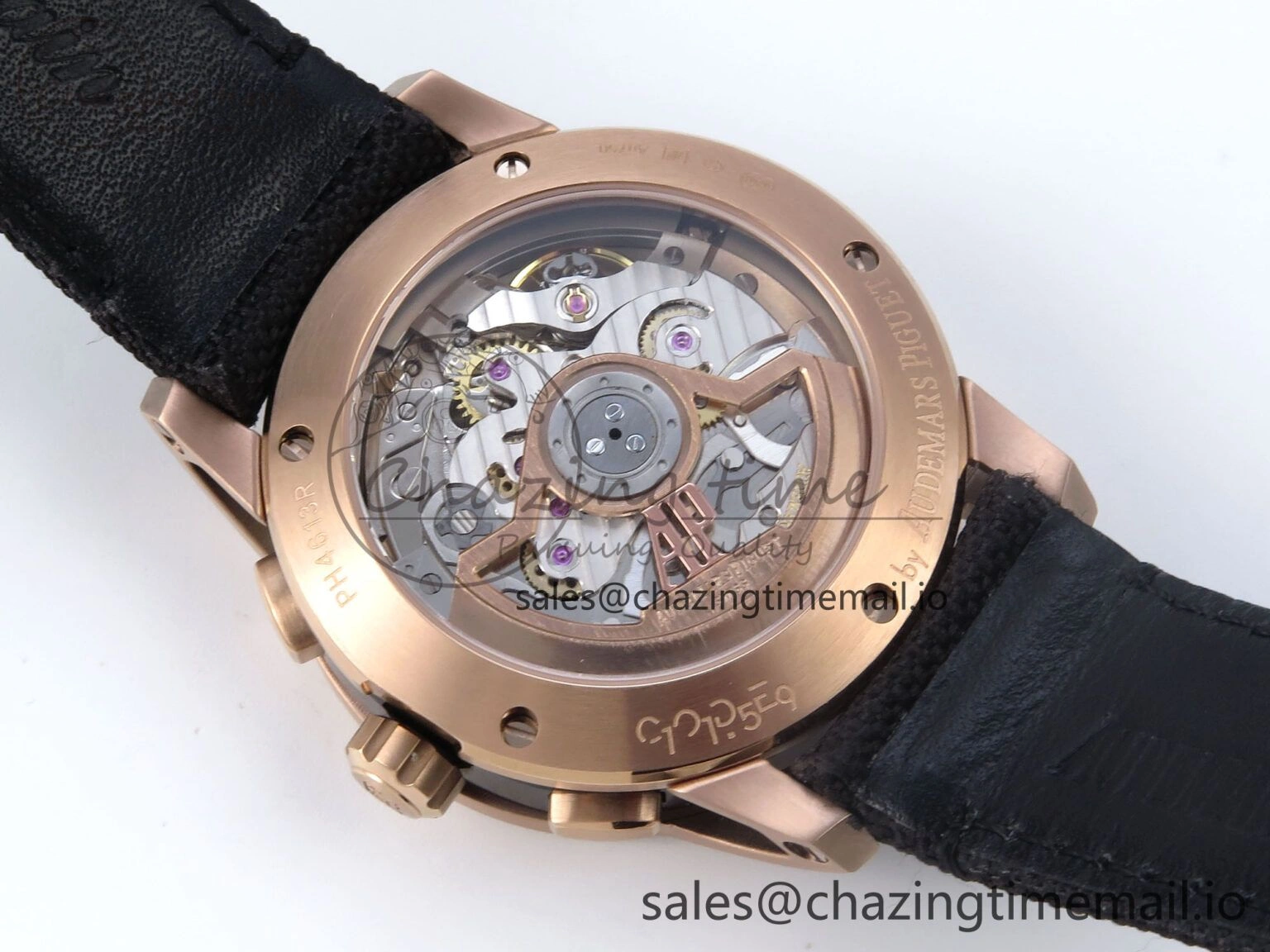 Compact Code 11.59 Chrono 26393 RG APPF Best Edition Gray Dial on Black Nylon Strap A 4338