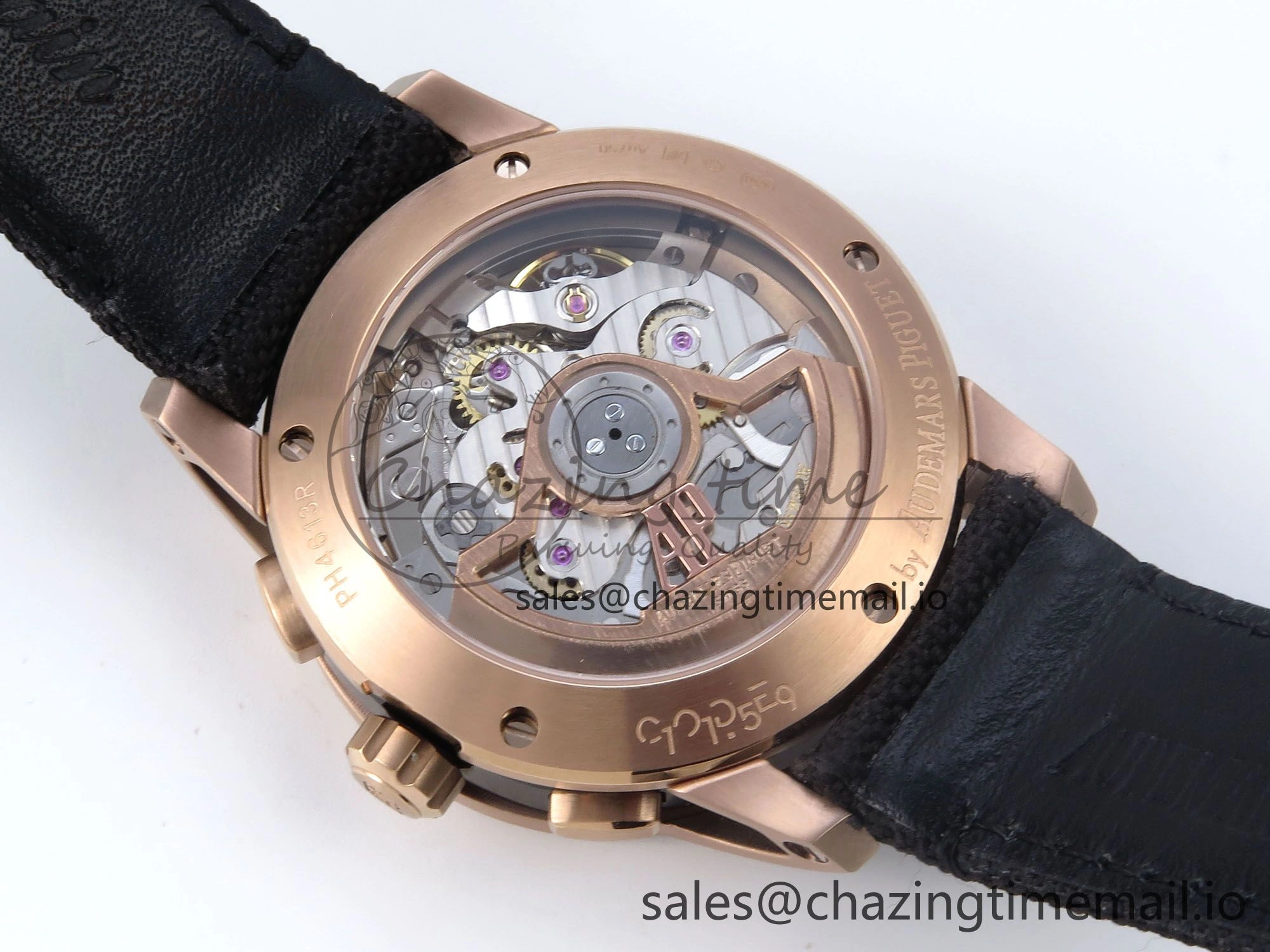Compact Code 11.59 Chrono 26393 RG APPF Best Edition Gray Dial on Black Nylon Strap A 4338