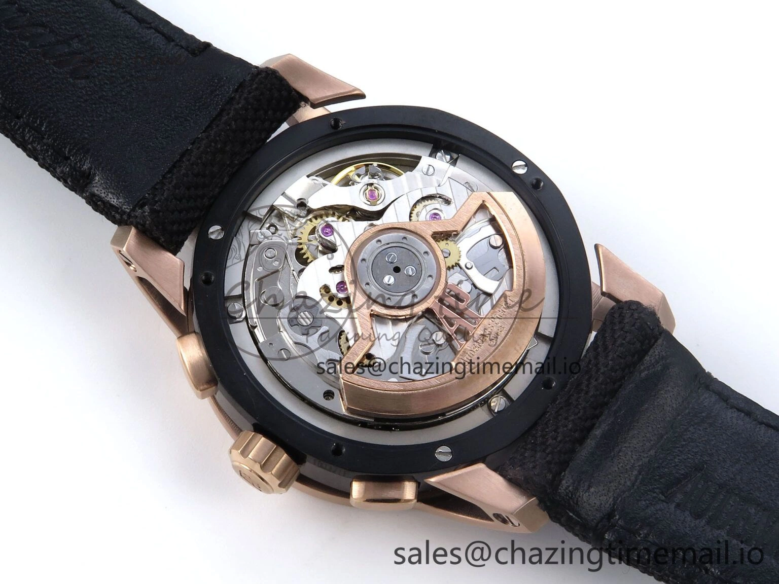 Compact Code 11.59 Chrono 26393 RG APPF Best Edition Gray Dial on Black Nylon Strap A 4338