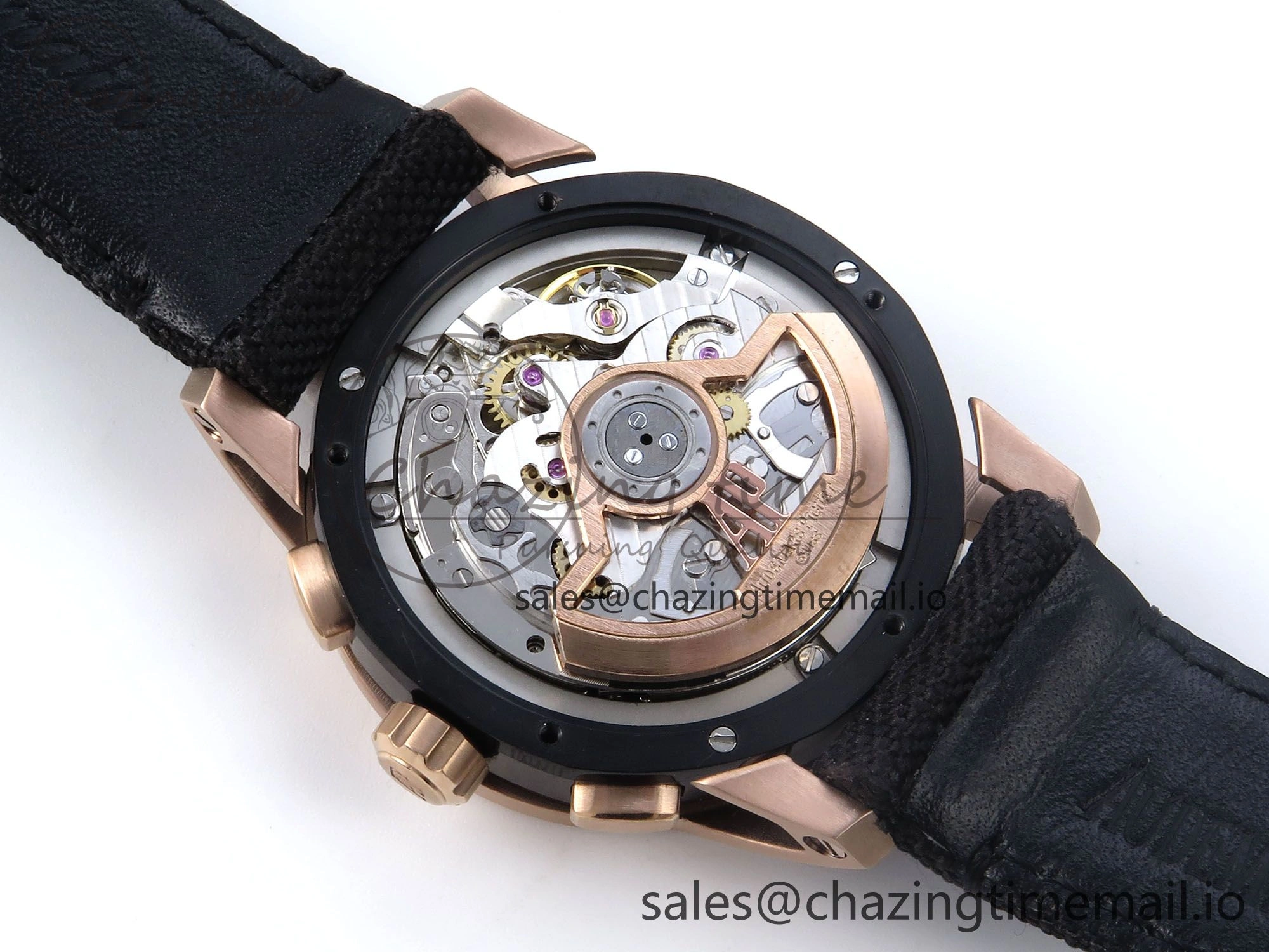 Compact Code 11.59 Chrono 26393 RG APPF Best Edition Gray Dial on Black Nylon Strap A 4338