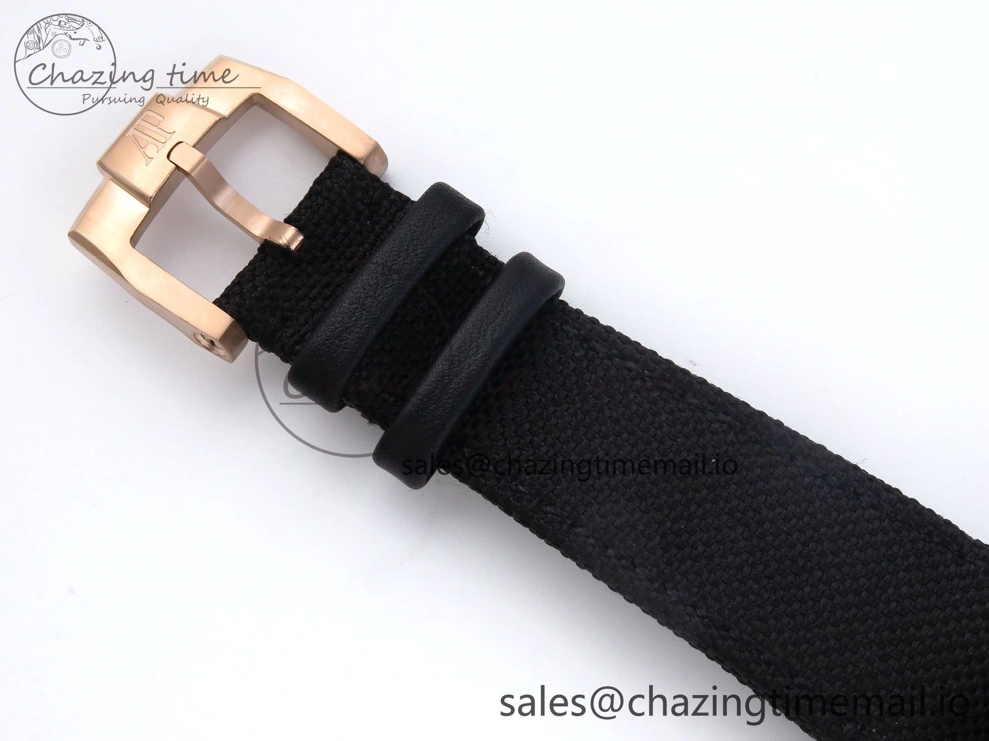 Compact Code 11.59 Chrono 26393 RG APPF Best Edition Gray Dial on Black Nylon Strap A 4338