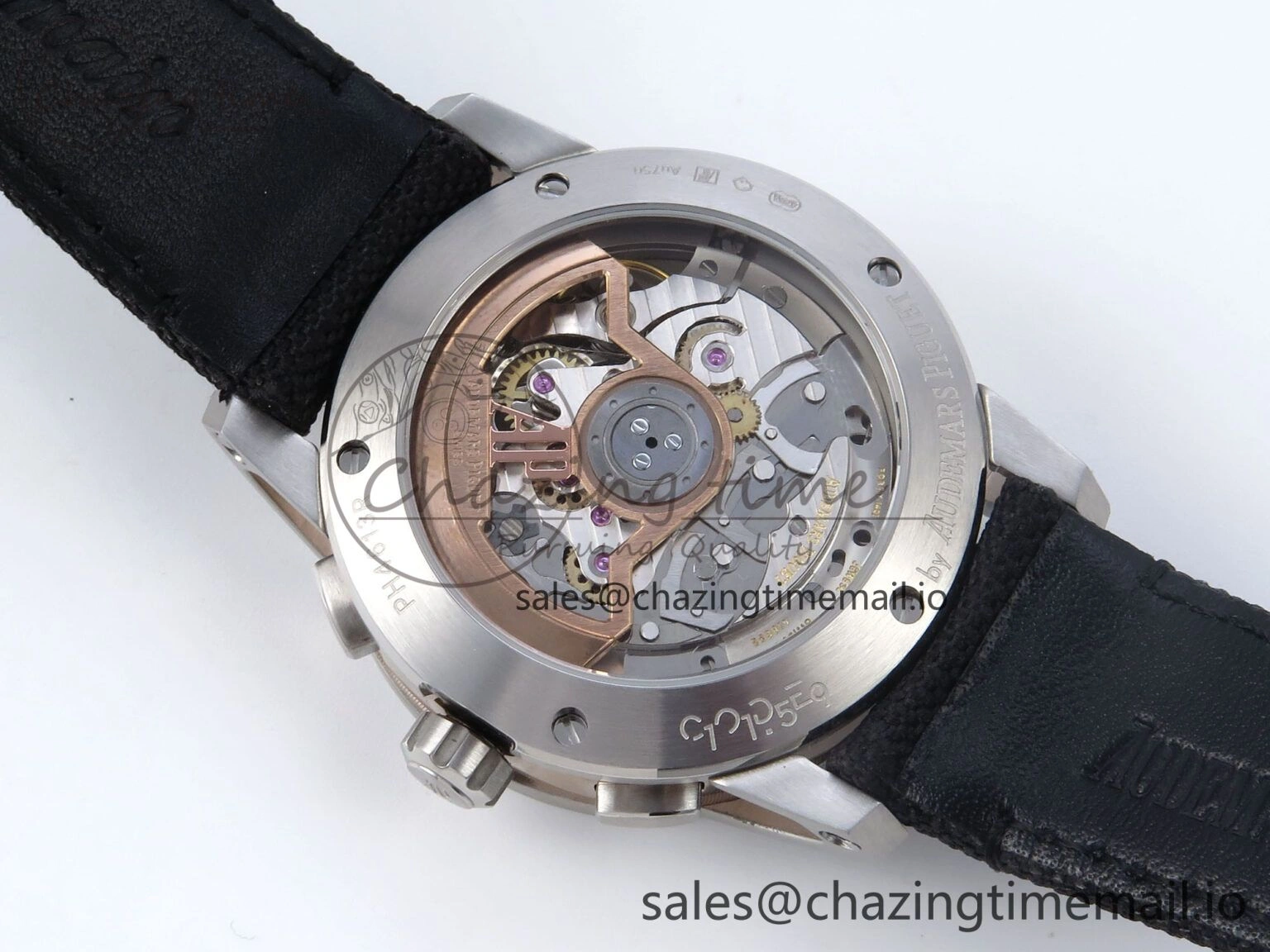 WrinkleFree Code 11.59 Chrono 26393 SS APPF Best Edition Gray RG Dial on Black Nylon Strap A 4339