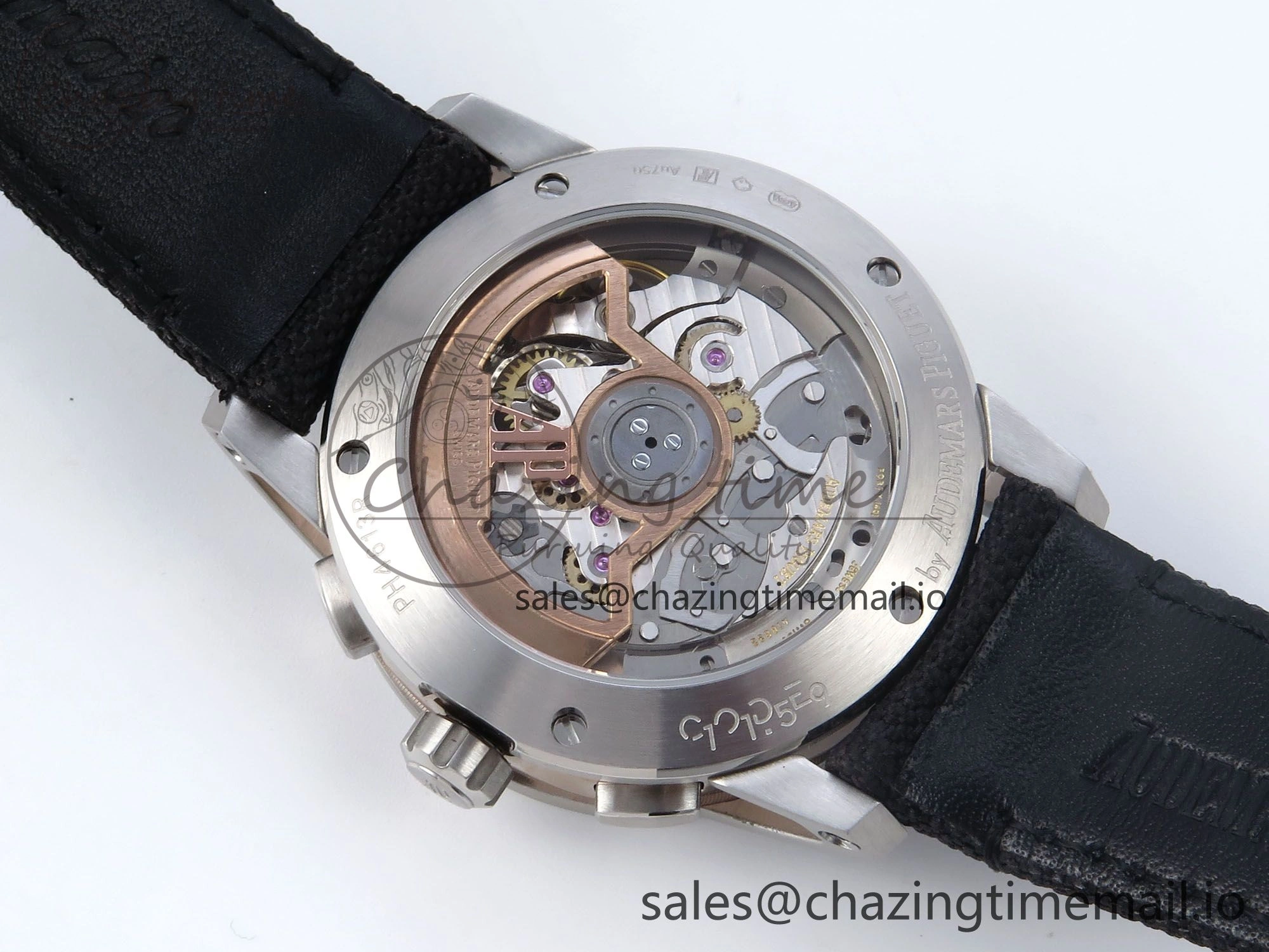 WrinkleFree Code 11.59 Chrono 26393 SS APPF Best Edition Gray RG Dial on Black Nylon Strap A 4339