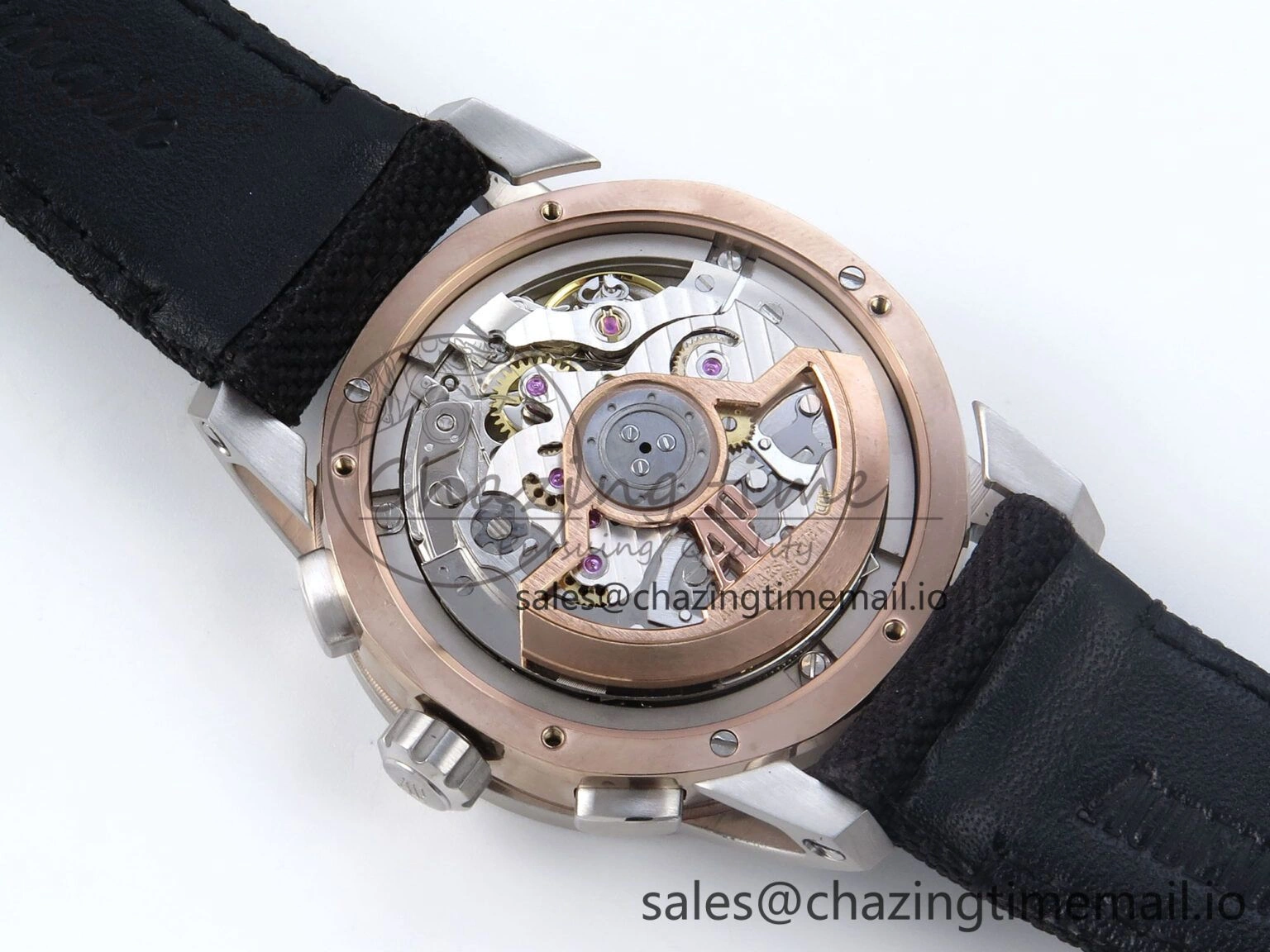 WrinkleFree Code 11.59 Chrono 26393 SS APPF Best Edition Gray RG Dial on Black Nylon Strap A 4339