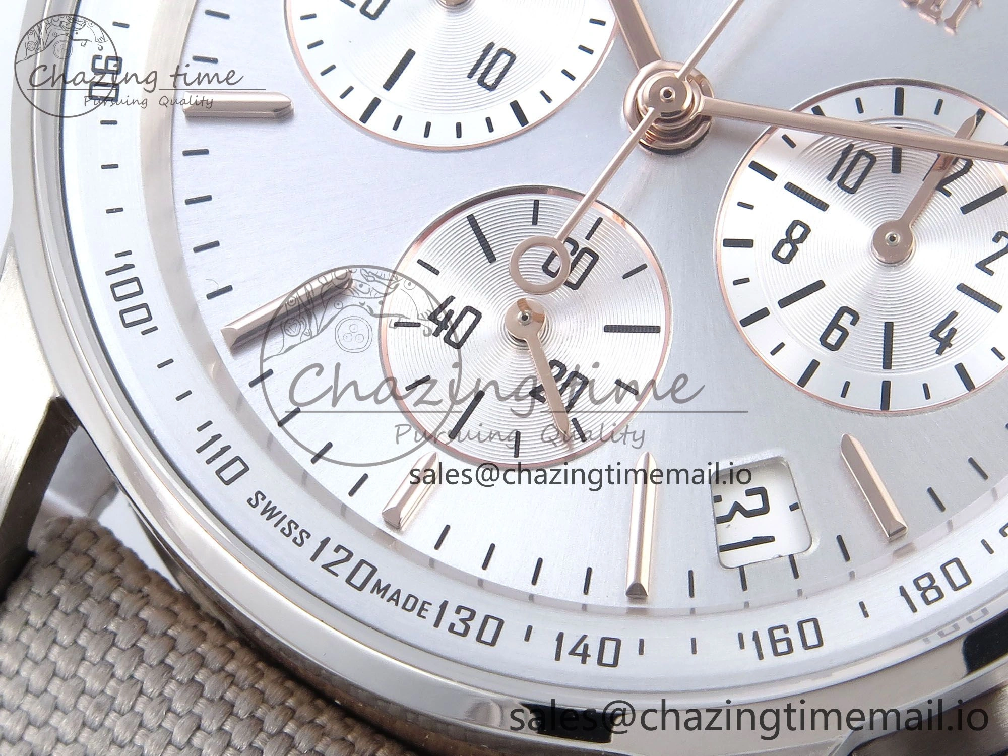 Code 11.59 Chrono 26393 SS APPF Best Edition Silver Dial on White Nylon Strap A ZipUp 4342