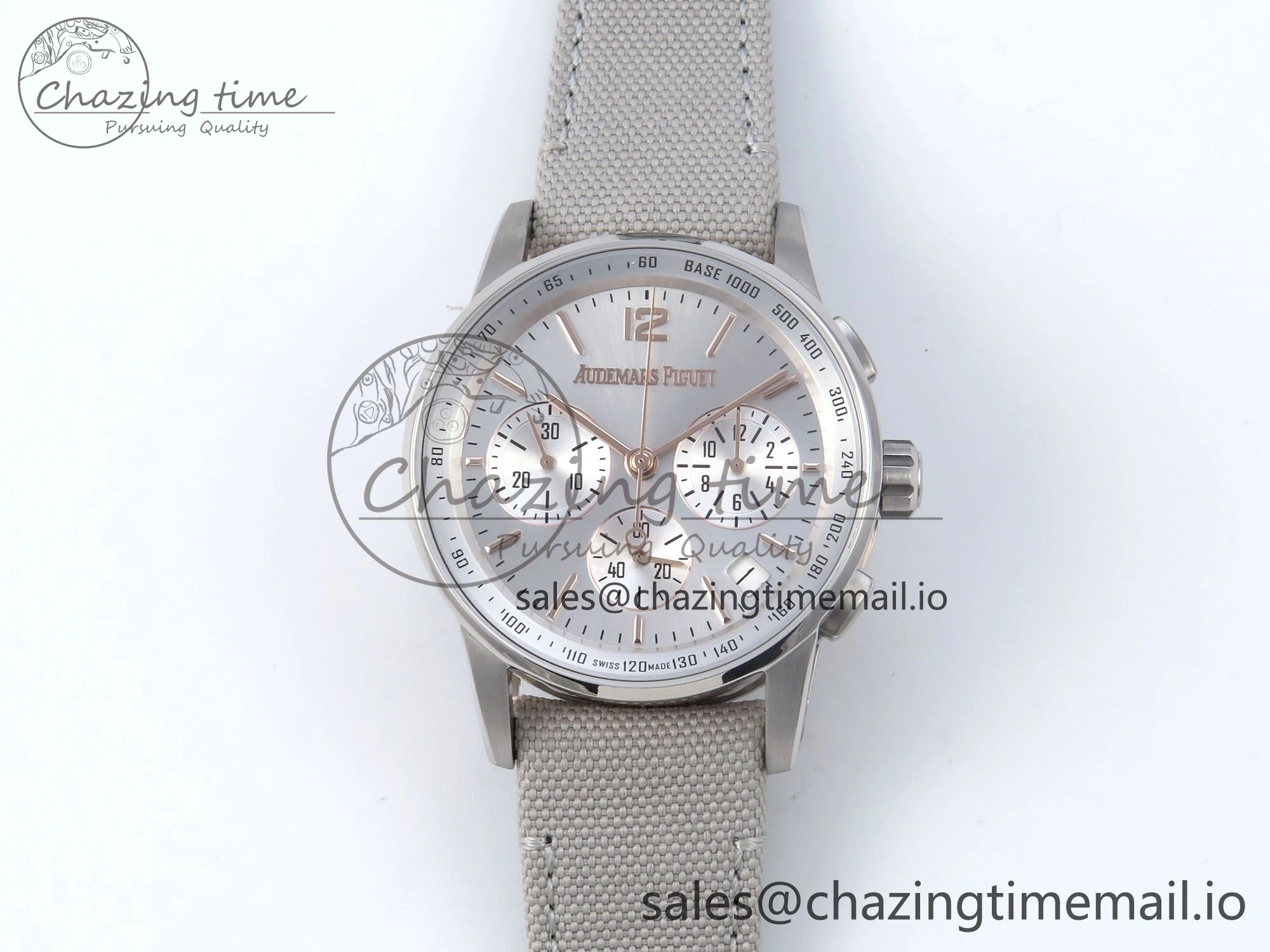 Code 11.59 Chrono 26393 SS APPF Best Edition Silver Dial on White Nylon Strap A ZipUp 4342