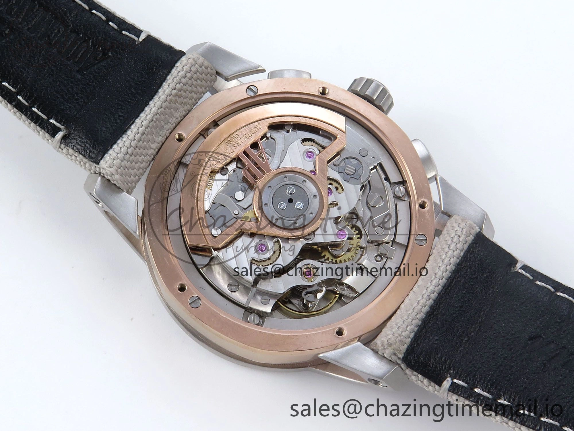 Code 11.59 Chrono 26393 SS APPF Best Edition Silver Dial on White Nylon Strap A ZipUp 4342