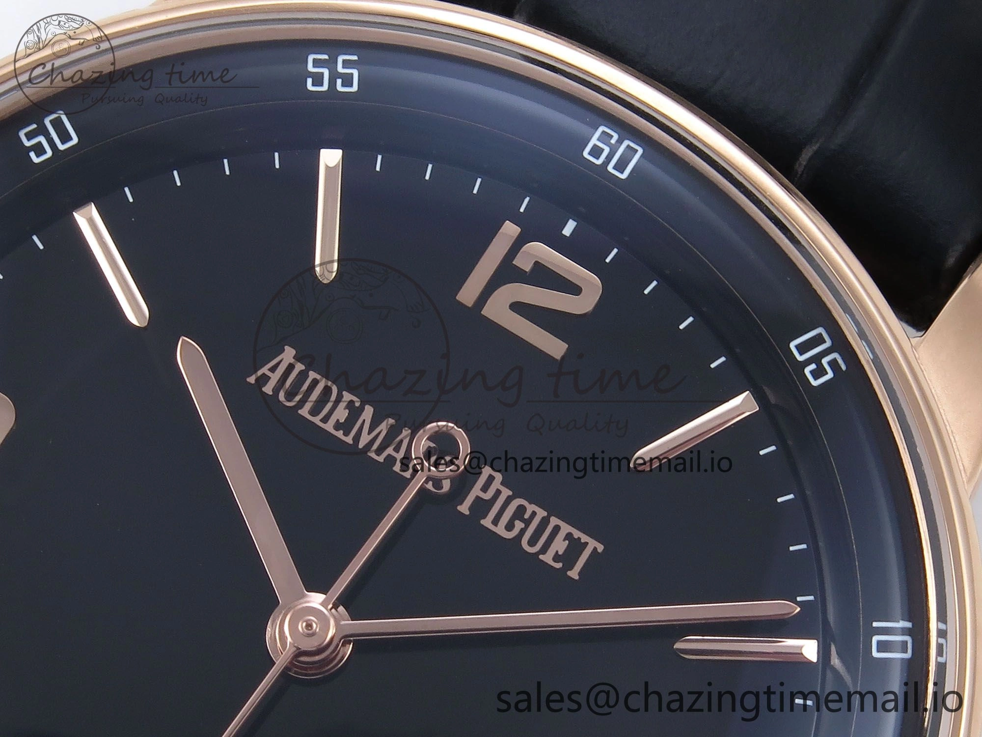 ZeroBulk Code 11.59 RG 15210 APSF 1:1 Best Edition Black Dial on Black Leather Strap SA4302 Super Clone 4346