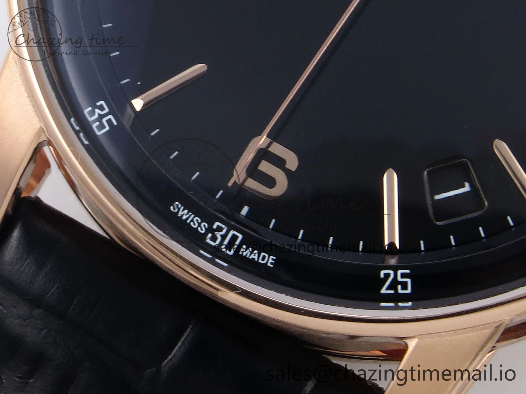 ZeroBulk Code 11.59 RG 15210 APSF 1:1 Best Edition Black Dial on Black Leather Strap SA4302 Super Clone 4346