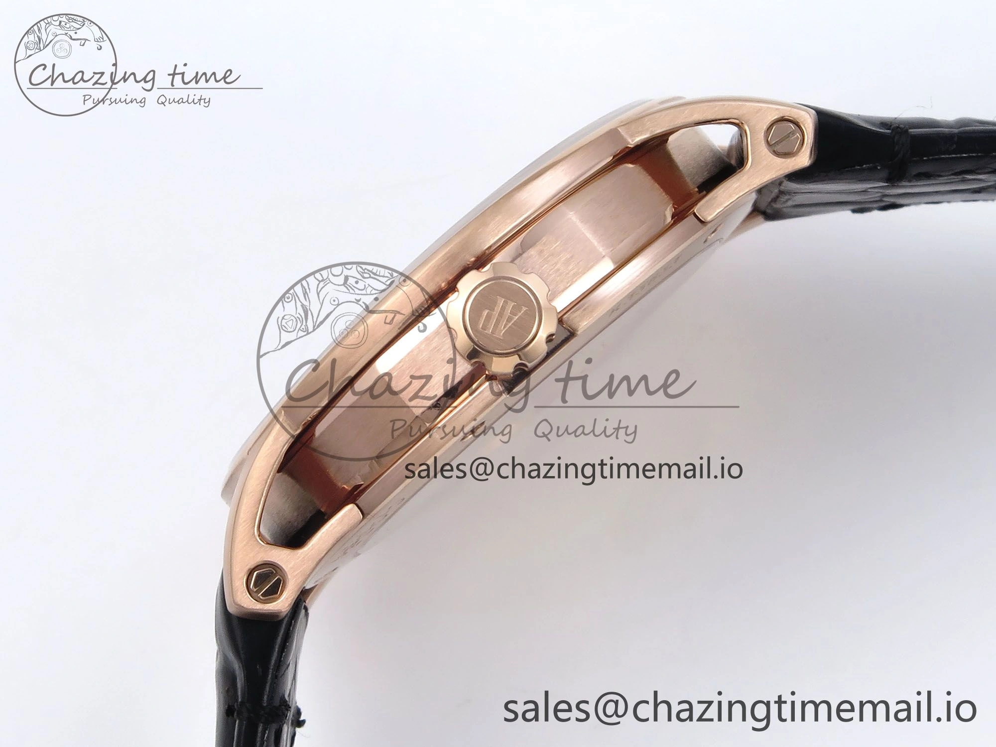 ZeroBulk Code 11.59 RG 15210 APSF 1:1 Best Edition Black Dial on Black Leather Strap SA4302 Super Clone 4346