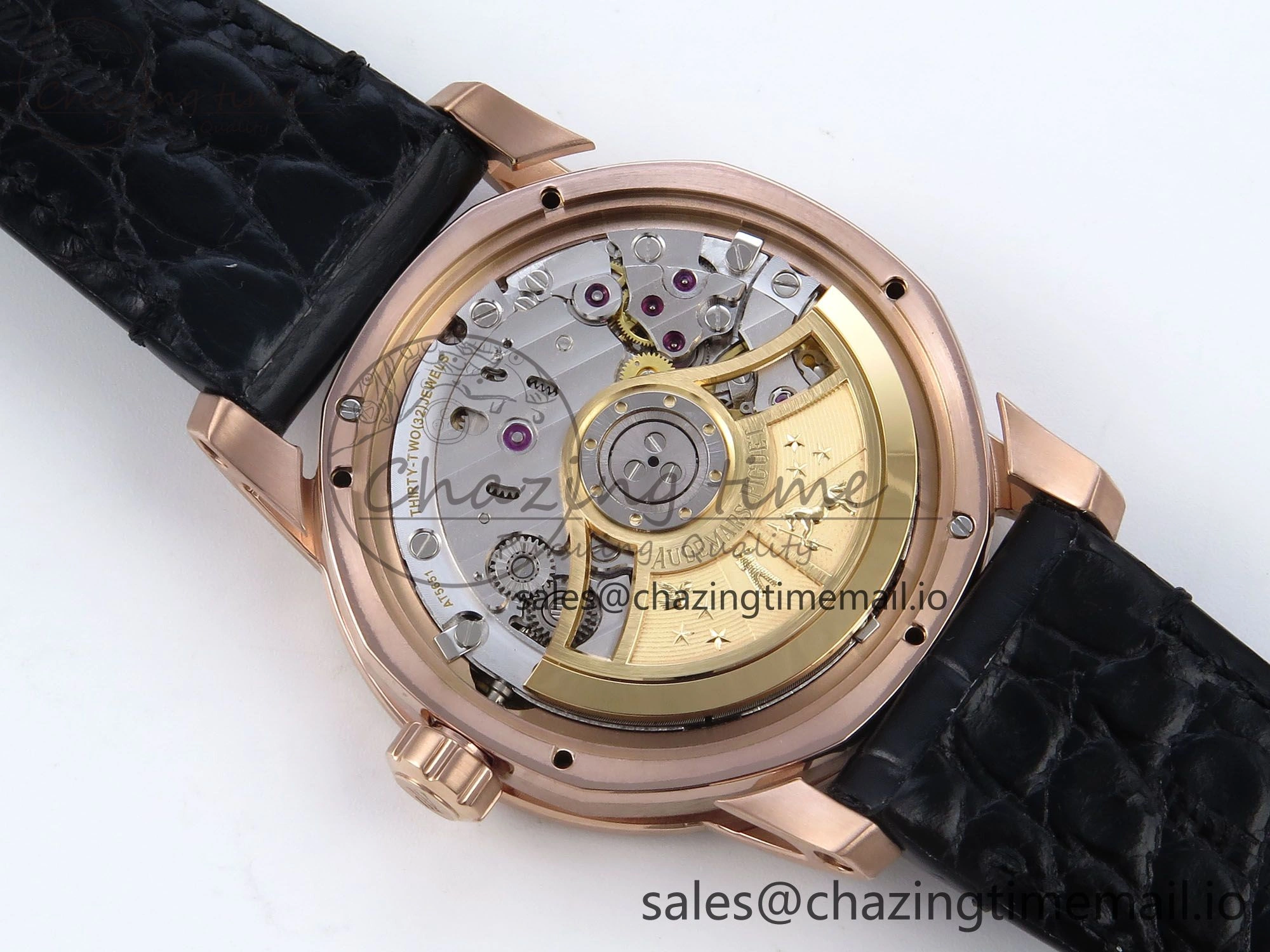 ZeroBulk Code 11.59 RG 15210 APSF 1:1 Best Edition Black Dial on Black Leather Strap SA4302 Super Clone 4346