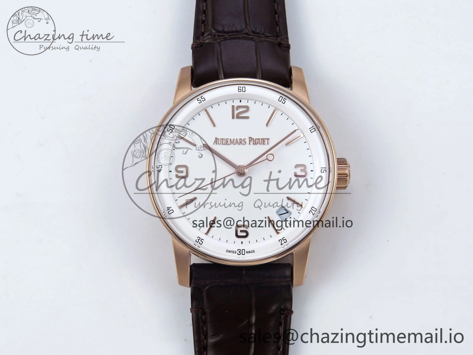 Code 11.59 RG 15210 APSF 1:1 Best Edition White Dial on Brown Leather Strap SA4302 Super Clone Popular 4348