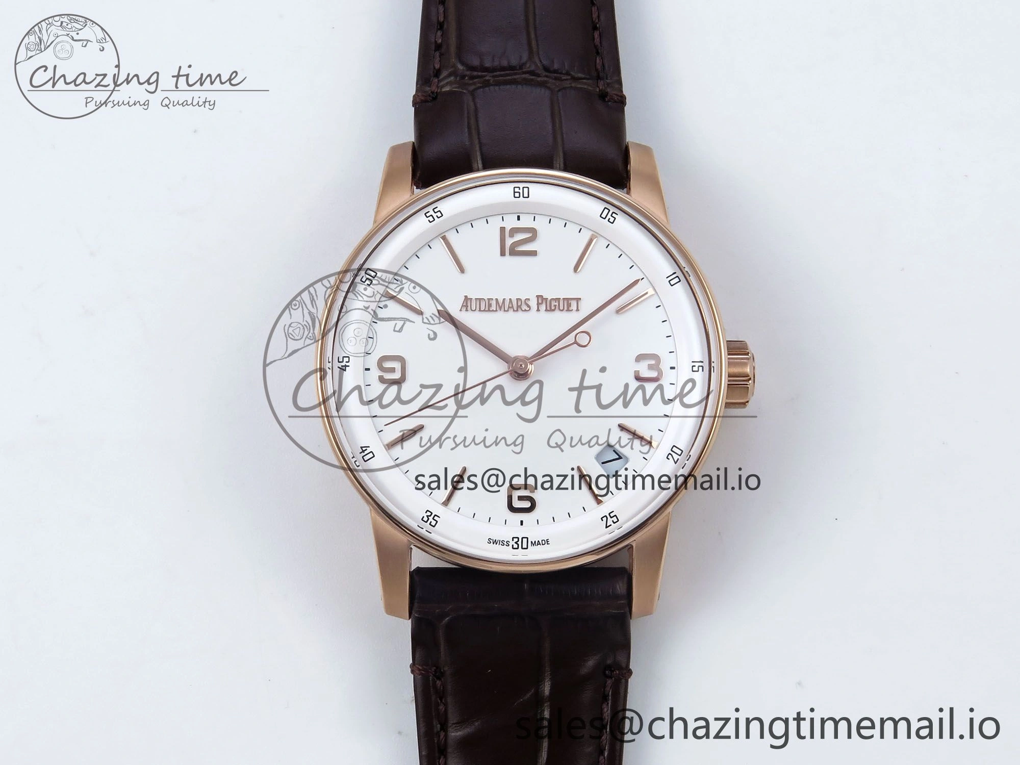 Code 11.59 RG 15210 APSF 1:1 Best Edition White Dial on Brown Leather Strap SA4302 Super Clone Popular 4348