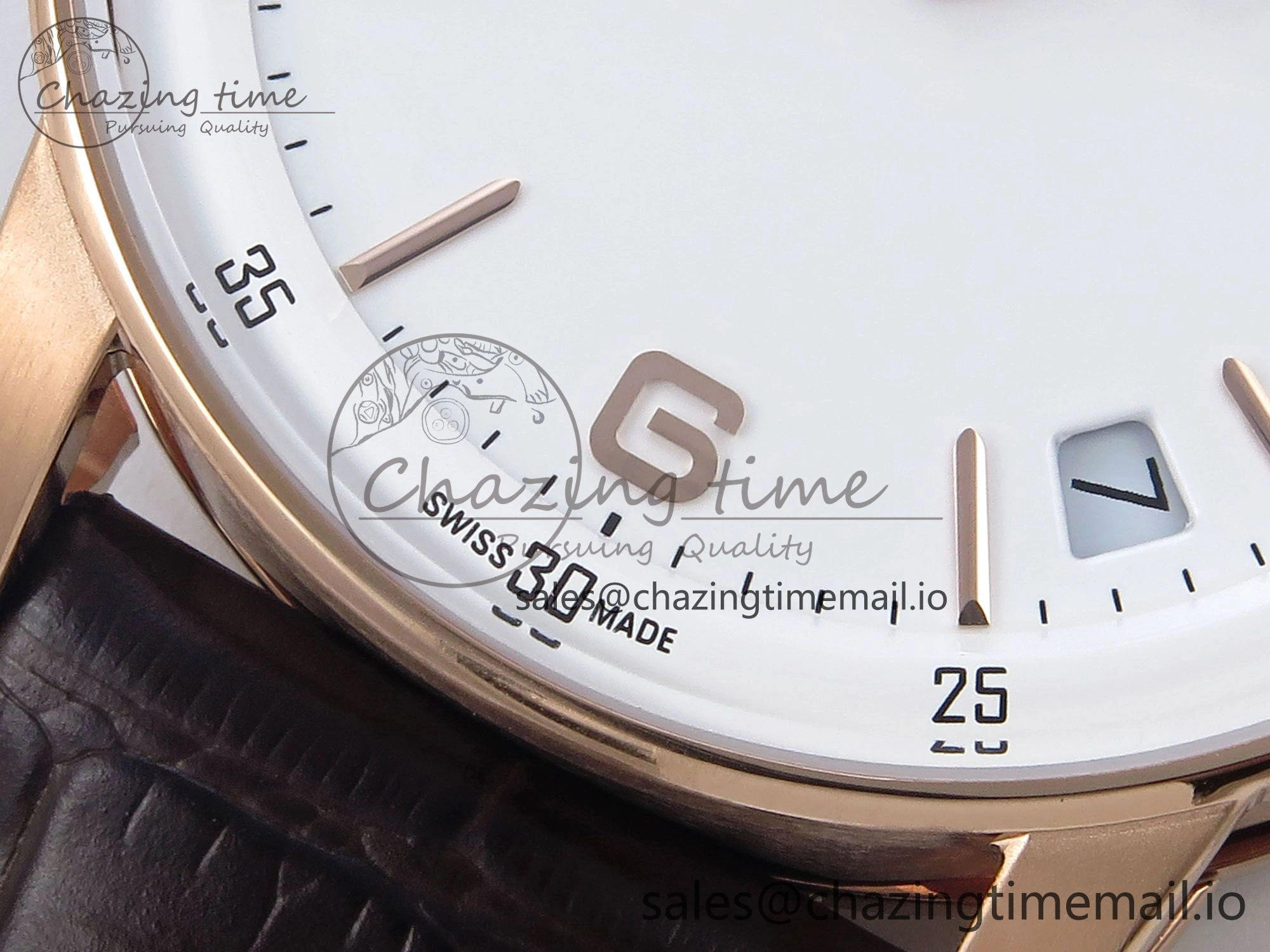Code 11.59 RG 15210 APSF 1:1 Best Edition White Dial on Brown Leather Strap SA4302 Super Clone Popular 4348