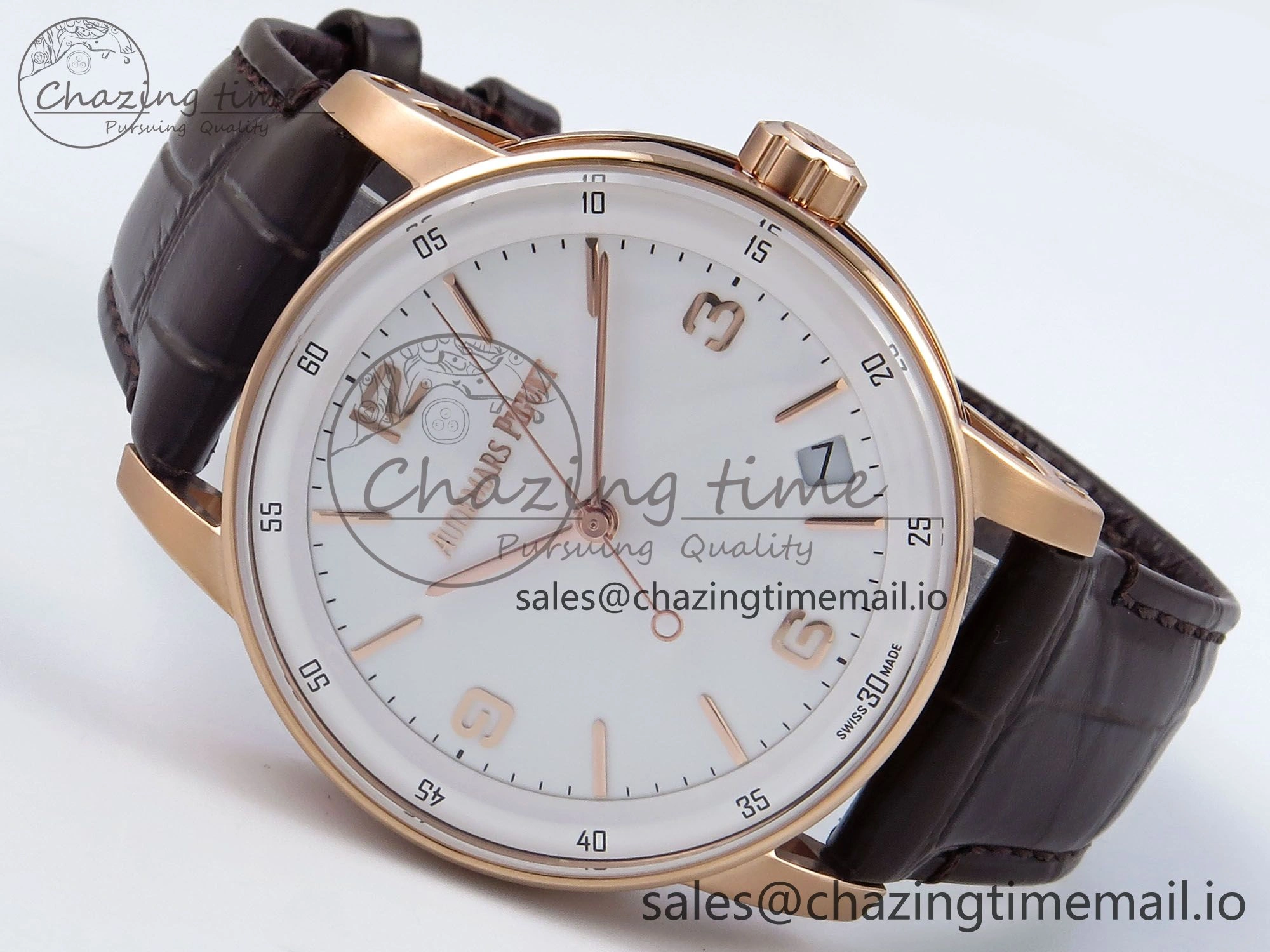 Code 11.59 RG 15210 APSF 1:1 Best Edition White Dial on Brown Leather Strap SA4302 Super Clone Popular 4348