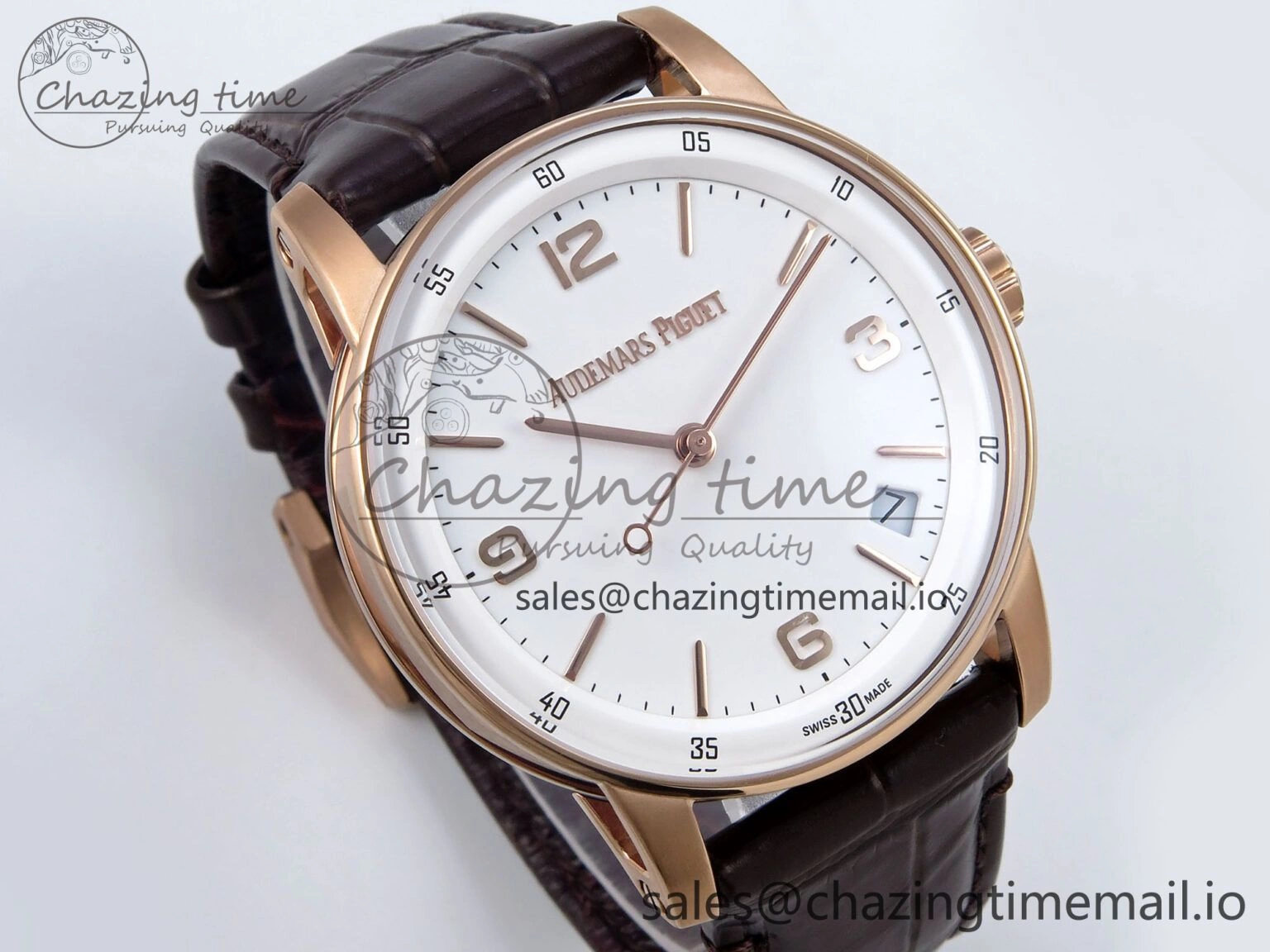 Code 11.59 RG 15210 APSF 1:1 Best Edition White Dial on Brown Leather Strap SA4302 Super Clone Popular 4348