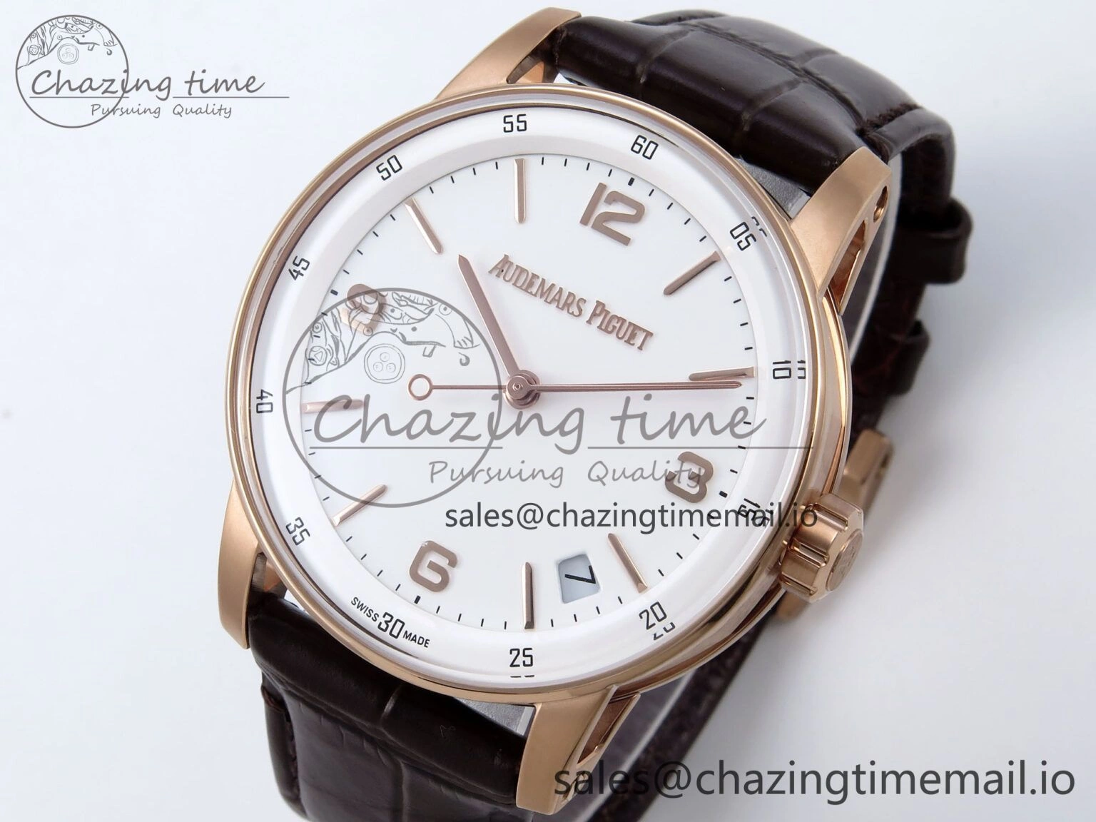 Code 11.59 RG 15210 APSF 1:1 Best Edition White Dial on Brown Leather Strap SA4302 Super Clone Popular 4348