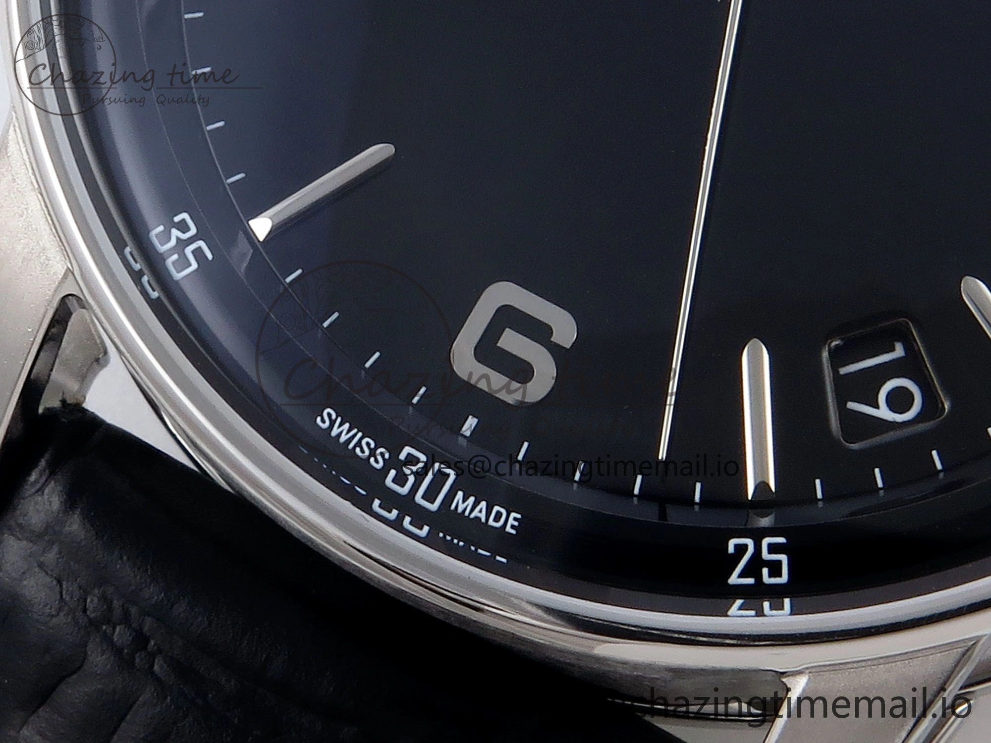Code 11.59 SS 15210 APSF 1:1 Best Edition Black Dial on Black Leather Strap SA4302 Super Clone QuickDry 4345