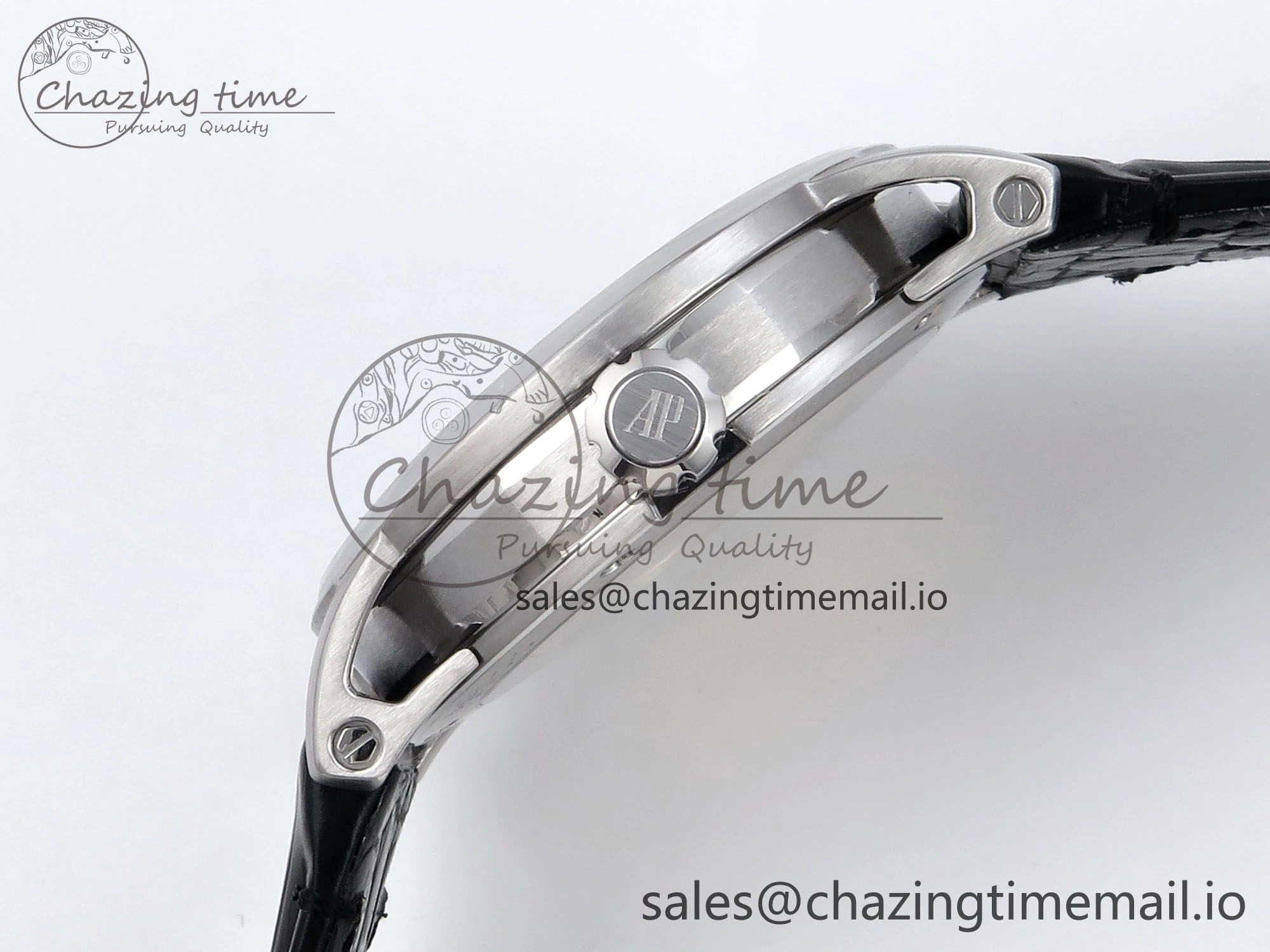 Code 11.59 SS 15210 APSF 1:1 Best Edition Black Dial on Black Leather Strap SA4302 Super Clone QuickDry 4345