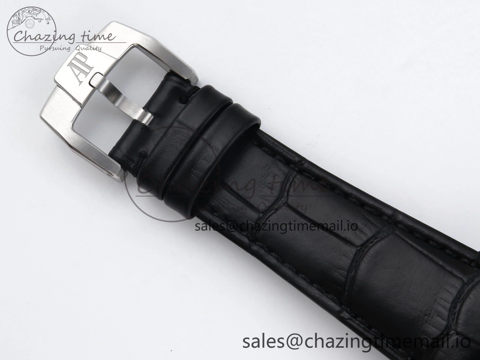 Code 11.59 SS 15210 APSF 1:1 Best Edition Black Dial on Black Leather Strap SA4302 Super Clone QuickDry 4345