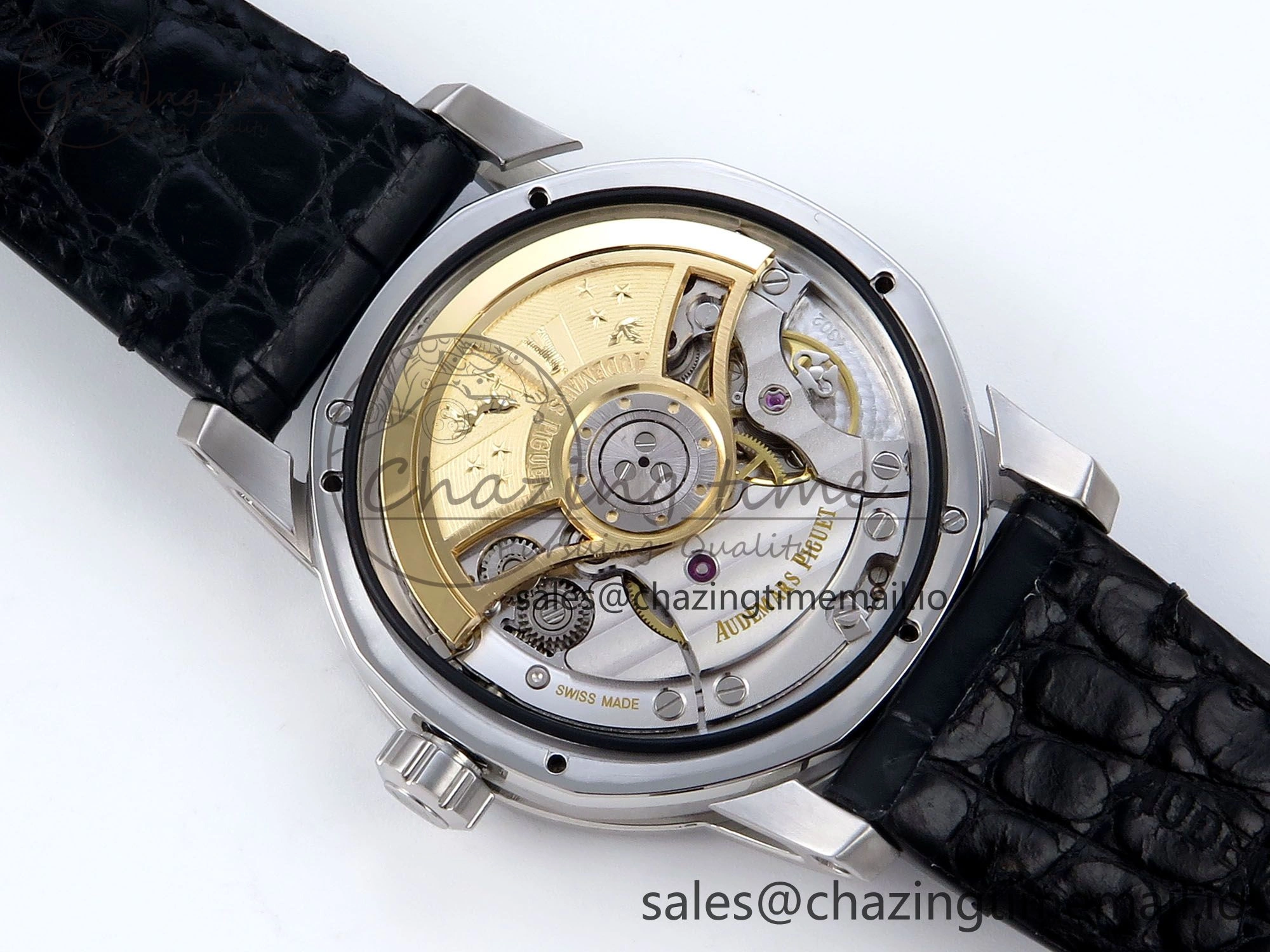 Code 11.59 SS 15210 APSF 1:1 Best Edition Black Dial on Black Leather Strap SA4302 Super Clone QuickDry 4345