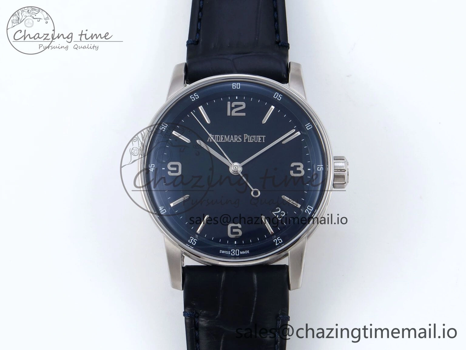 Code 11.59 SS 15210 APSF 1:1 Best Edition Blue Dial on Blue Leather Strap SA4302 Super Clone Youthful 4347