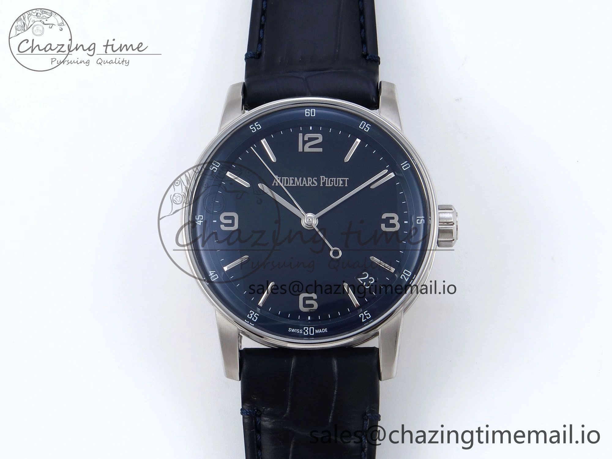 Code 11.59 SS 15210 APSF 1:1 Best Edition Blue Dial on Blue Leather Strap SA4302 Super Clone Youthful 4347