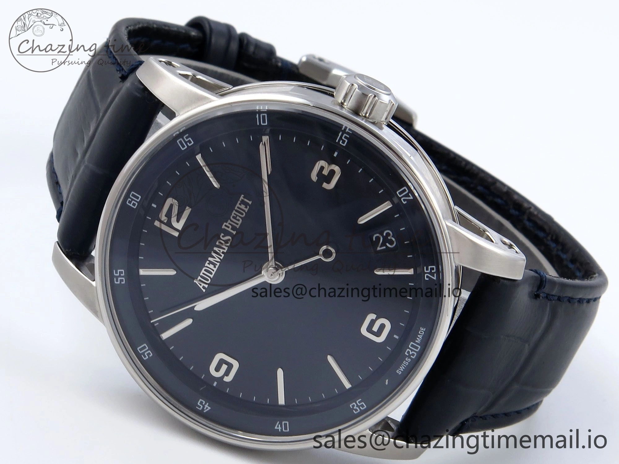 Code 11.59 SS 15210 APSF 1:1 Best Edition Blue Dial on Blue Leather Strap SA4302 Super Clone Youthful 4347