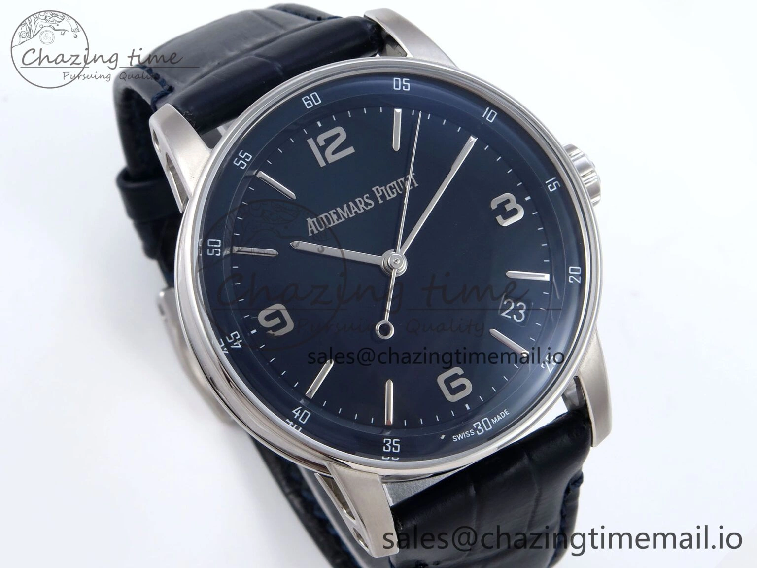 Code 11.59 SS 15210 APSF 1:1 Best Edition Blue Dial on Blue Leather Strap SA4302 Super Clone Youthful 4347